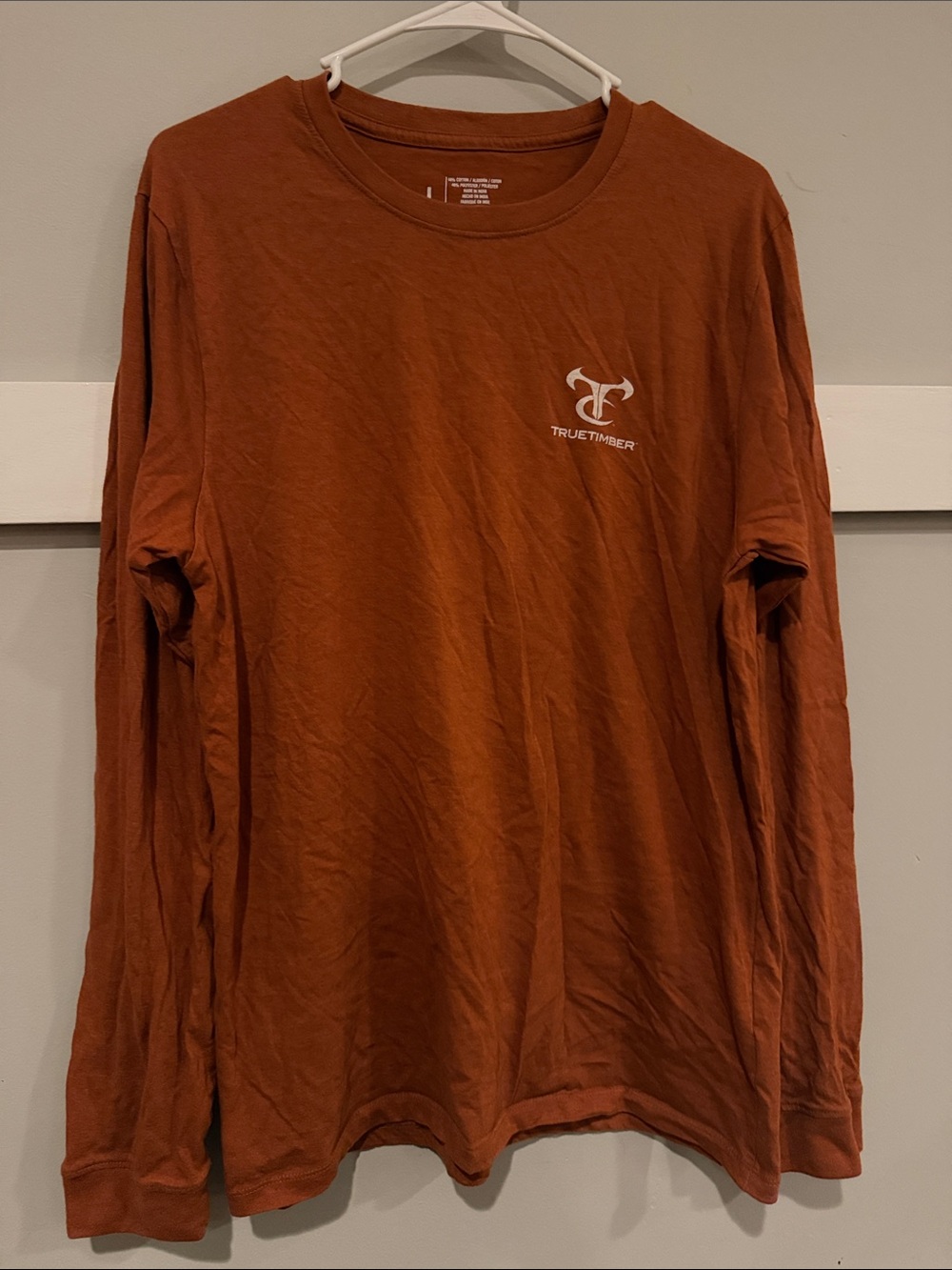 TrueTimber Men's Long Sleeve Crew in Rust